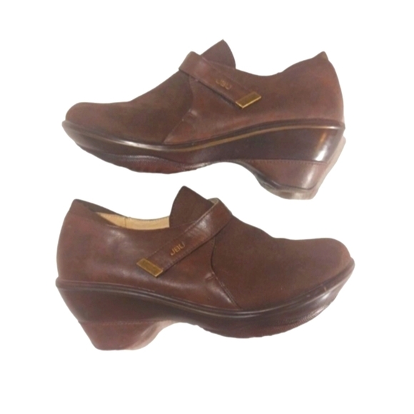 JBU Sedona Brown Vegan Leather Shoes Memory Foam Footbed size 9.5 - Picture 1 of 13
